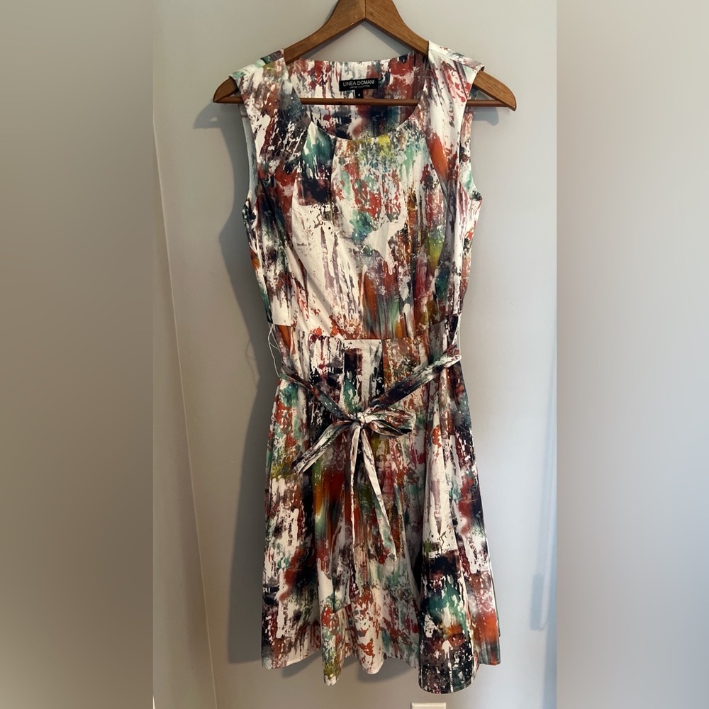 Linea Domani Limited Collection Abstract Print Sleeveless Dress 4